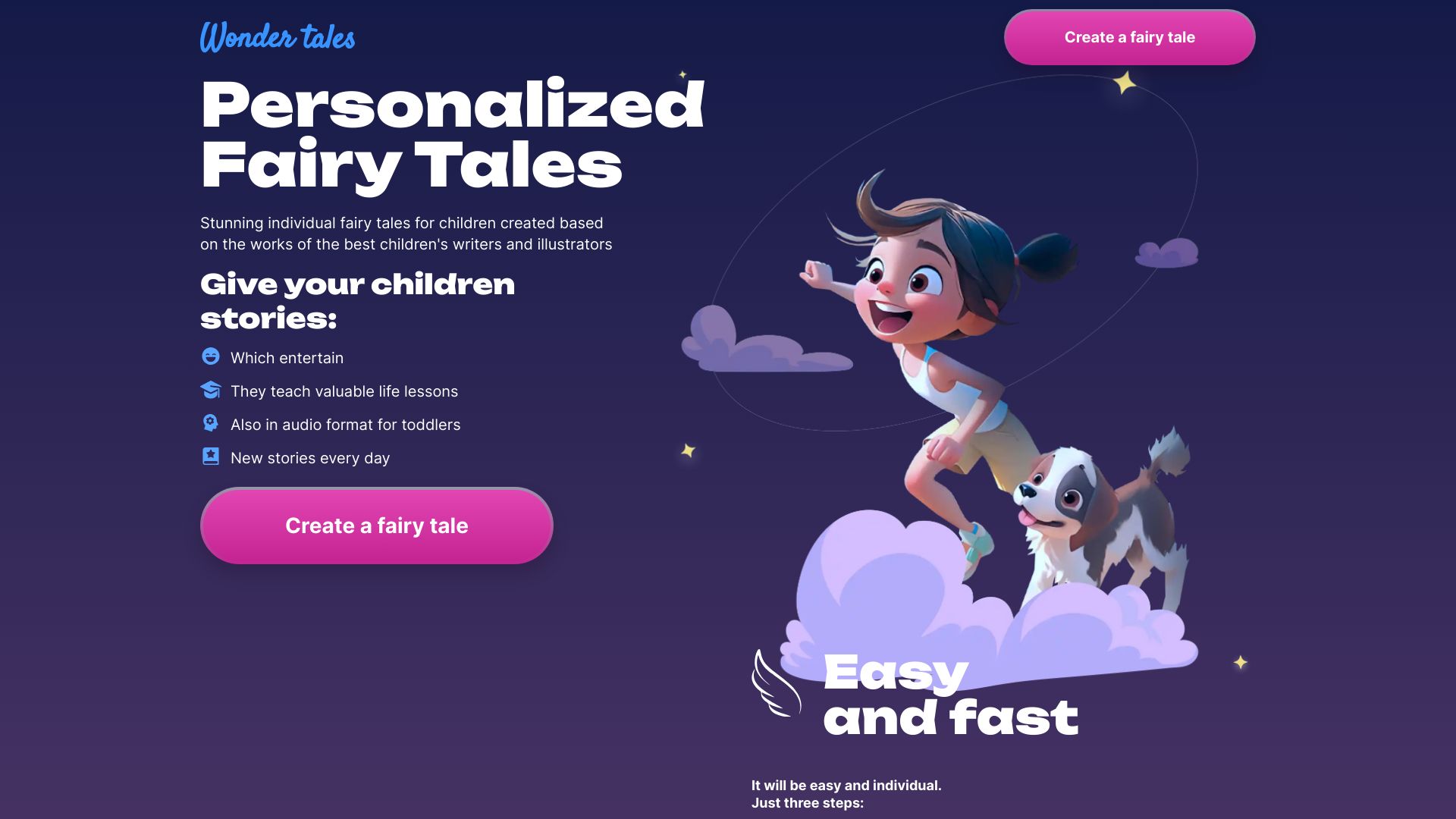 WonderTales — bedtime story generator