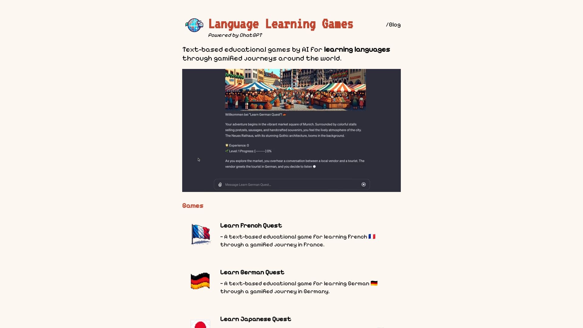 Language Learning Games