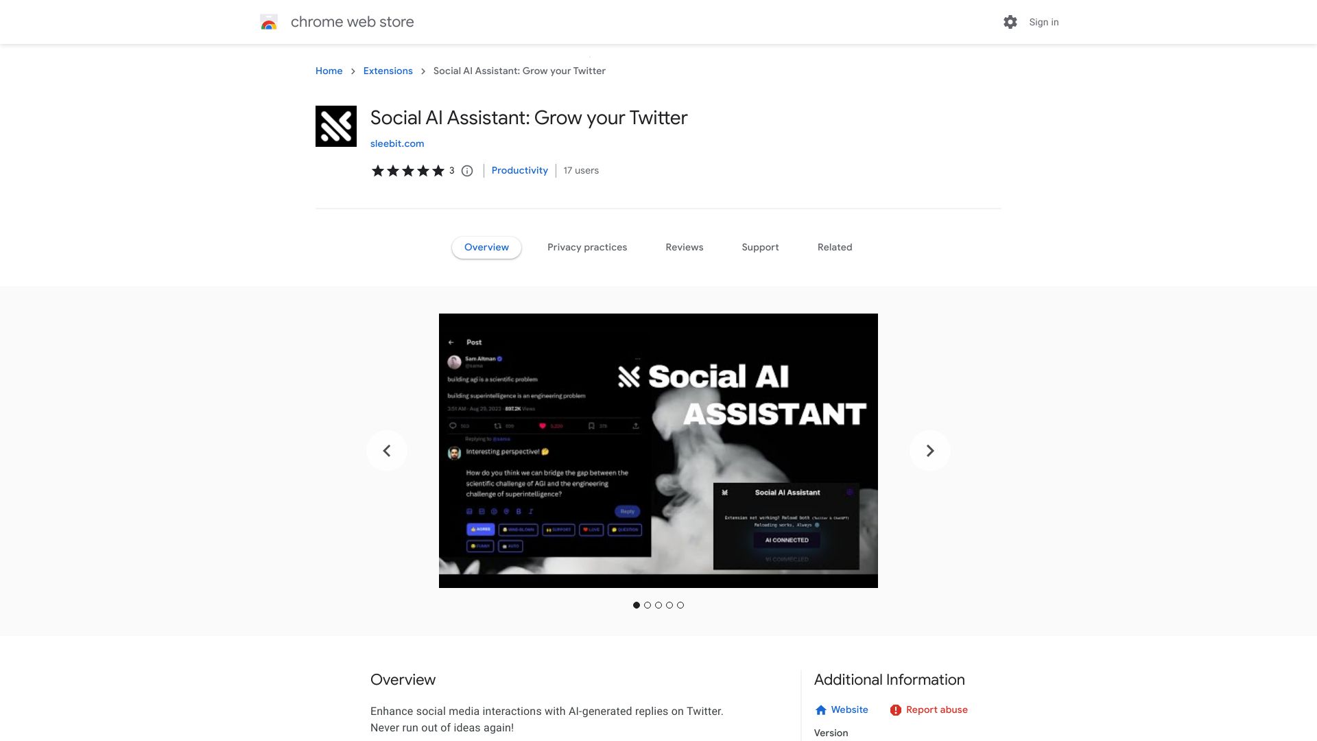 Social AI Assistant: Grow your Twitter