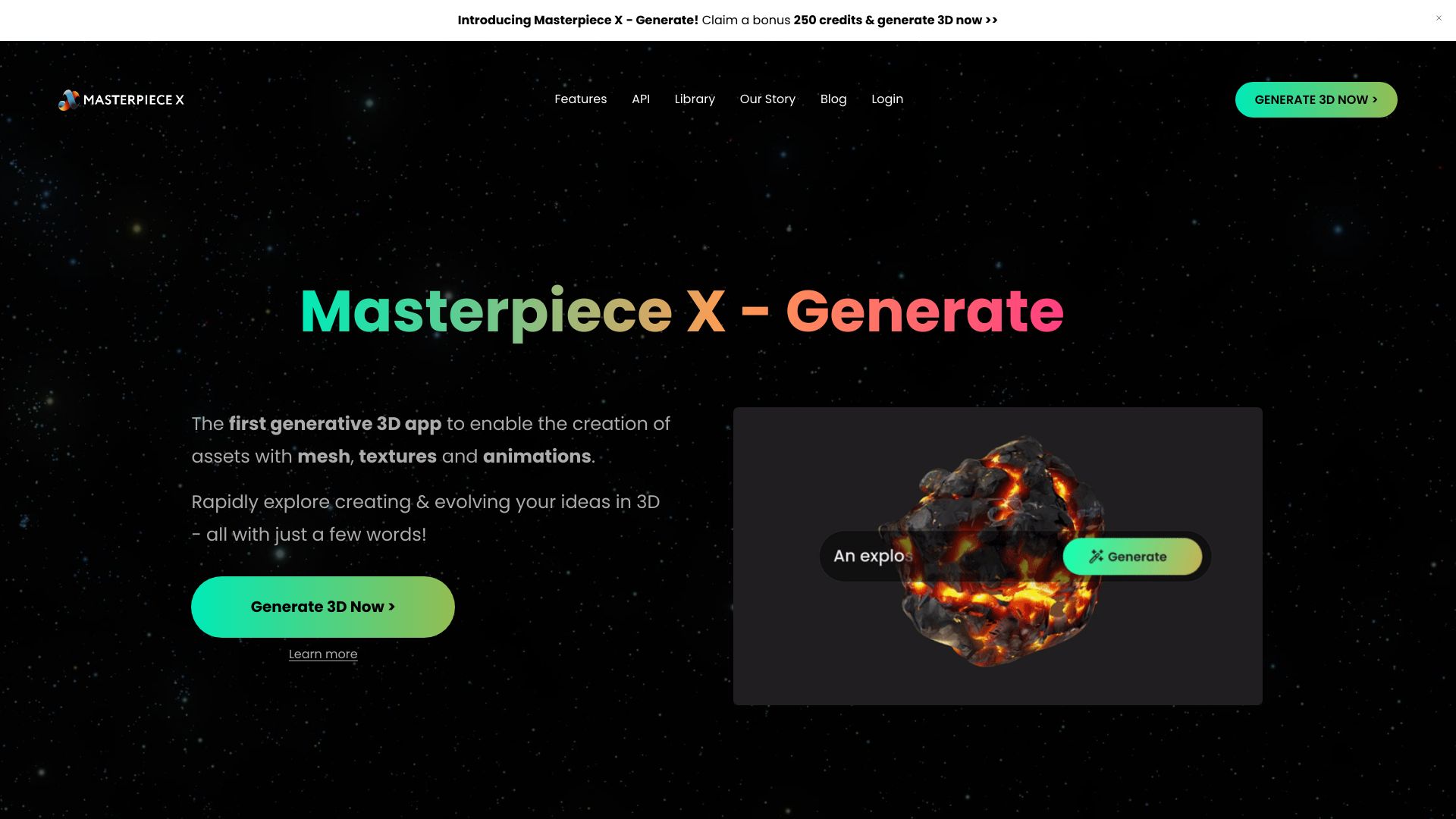 Masterpiece X – Generate