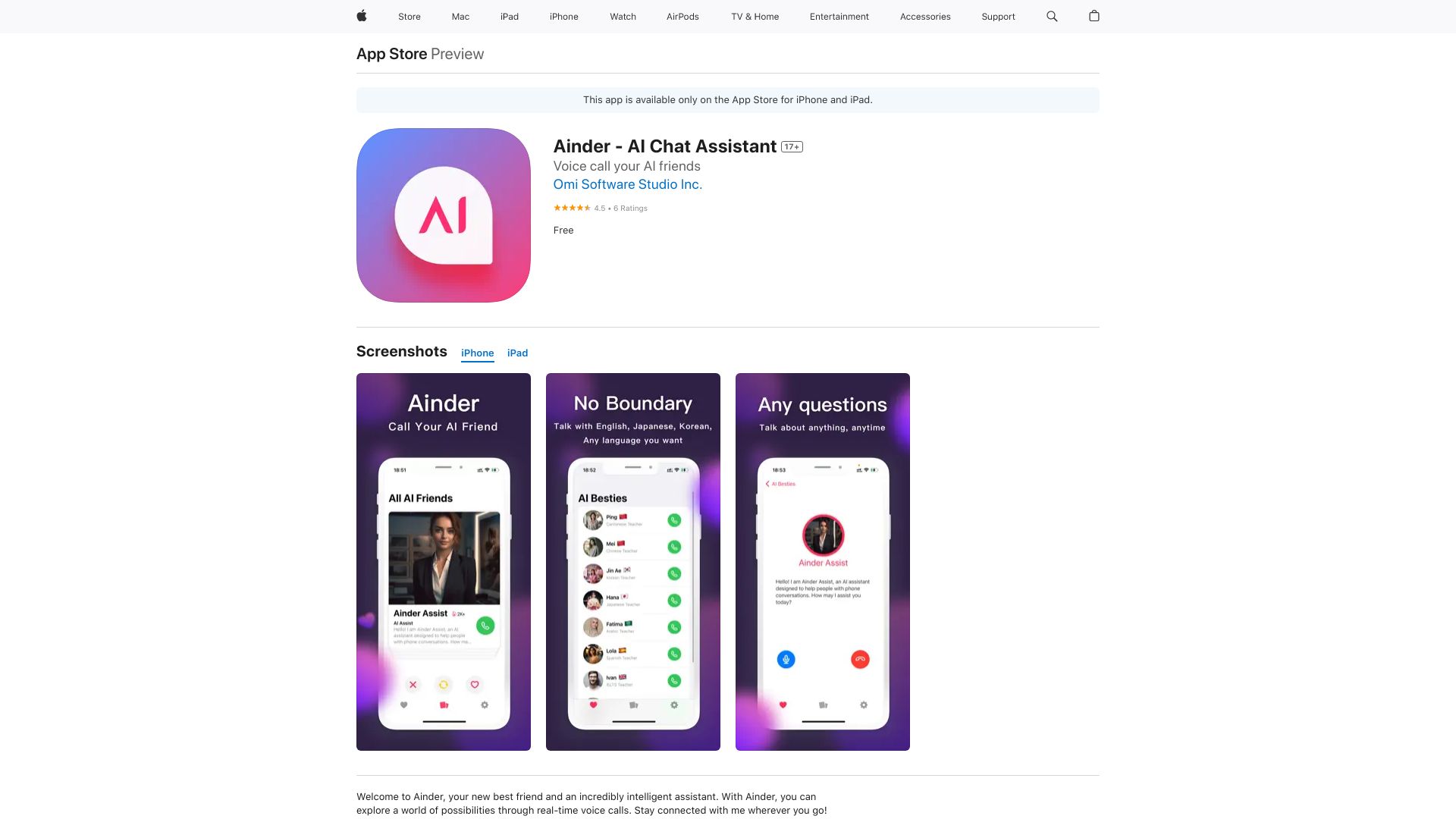 Ainder – Find AI Friends like Tinder