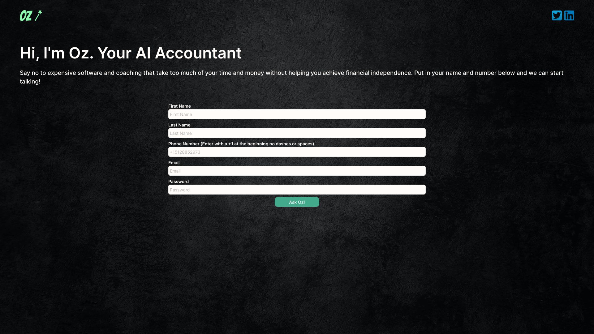 Oz – Your AI Accountant