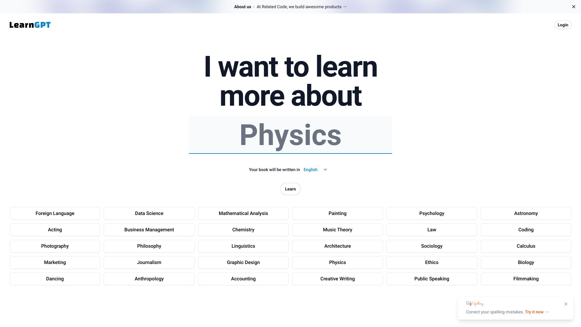 LearnGPT: Generate Books on Any Topics