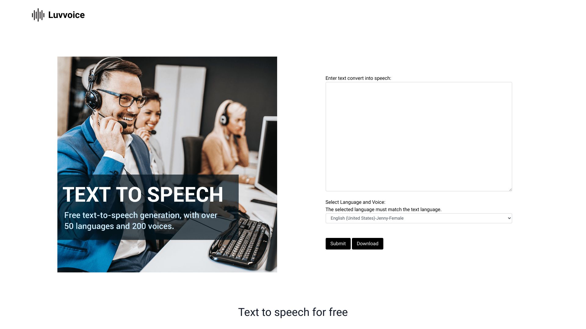 Luvvoice – Free Text to Speech