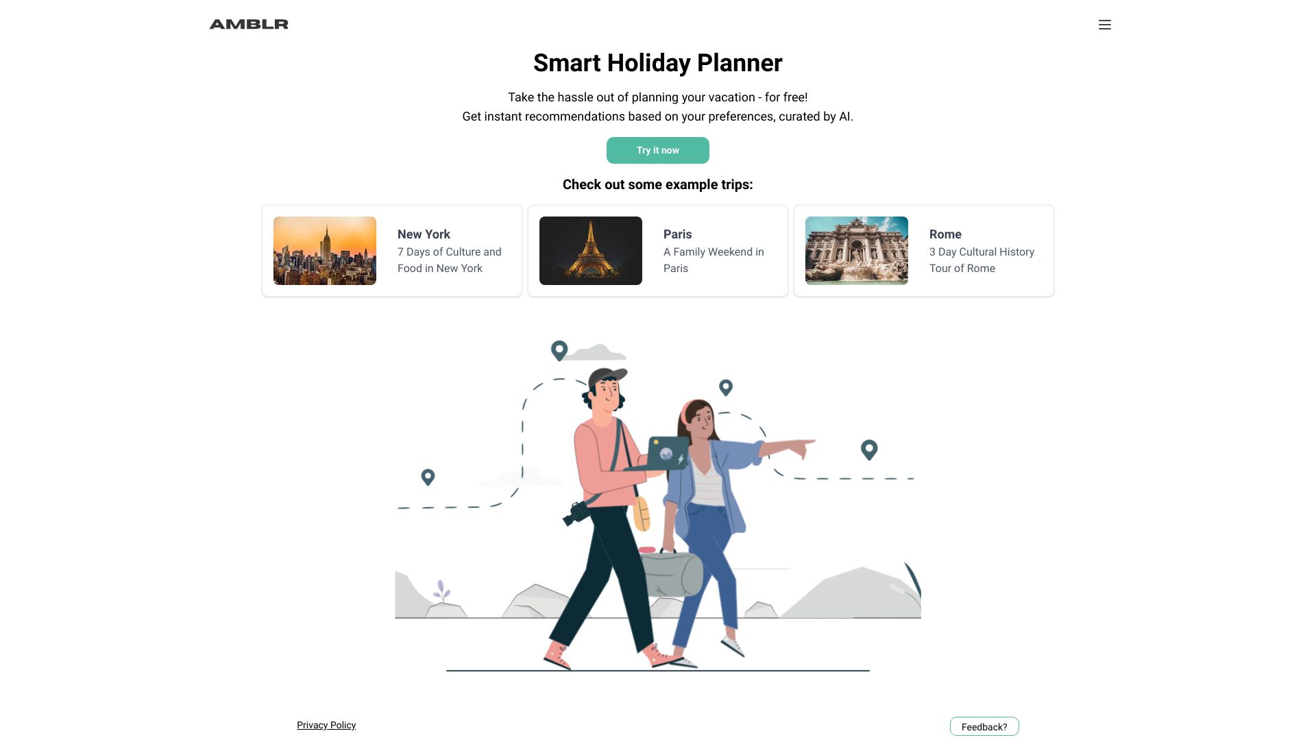 AMBLR – AI Travel Planner