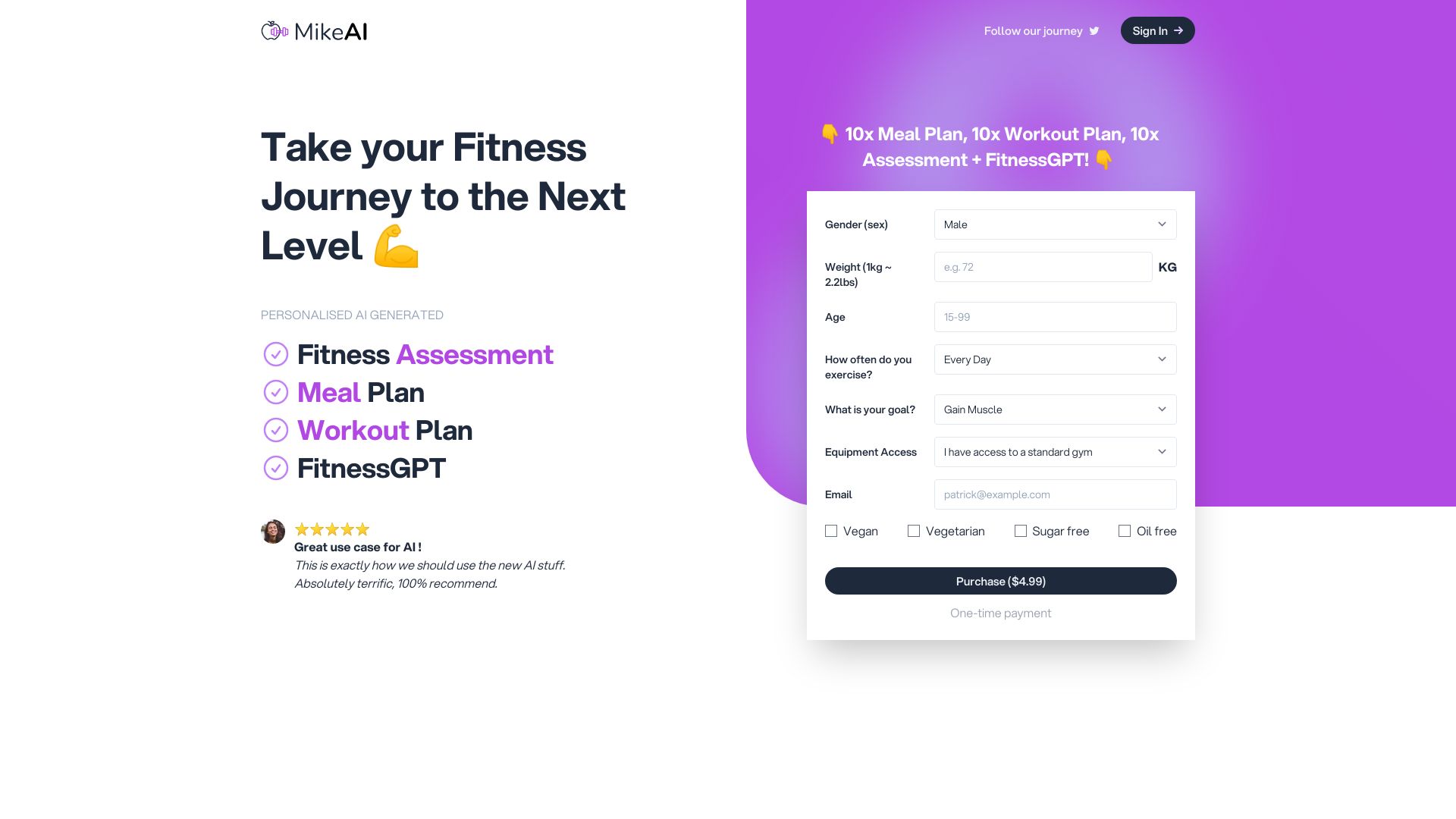 MikeAI – Personalized AI Fitness Coach