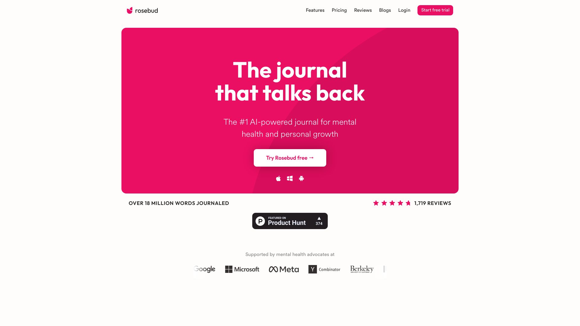 Rosebud – AI Journal for Personal Growth