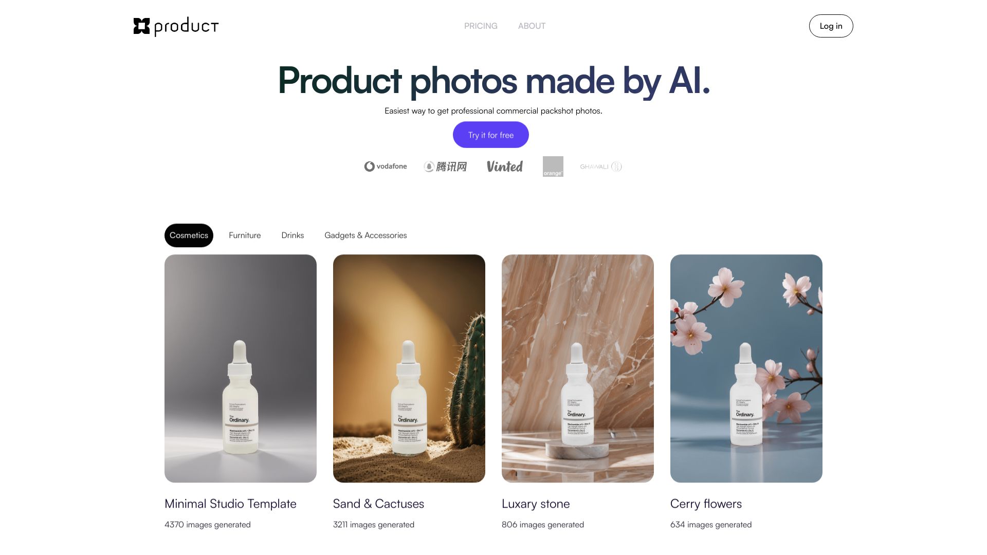 ProductAI – Professional commercial product photos