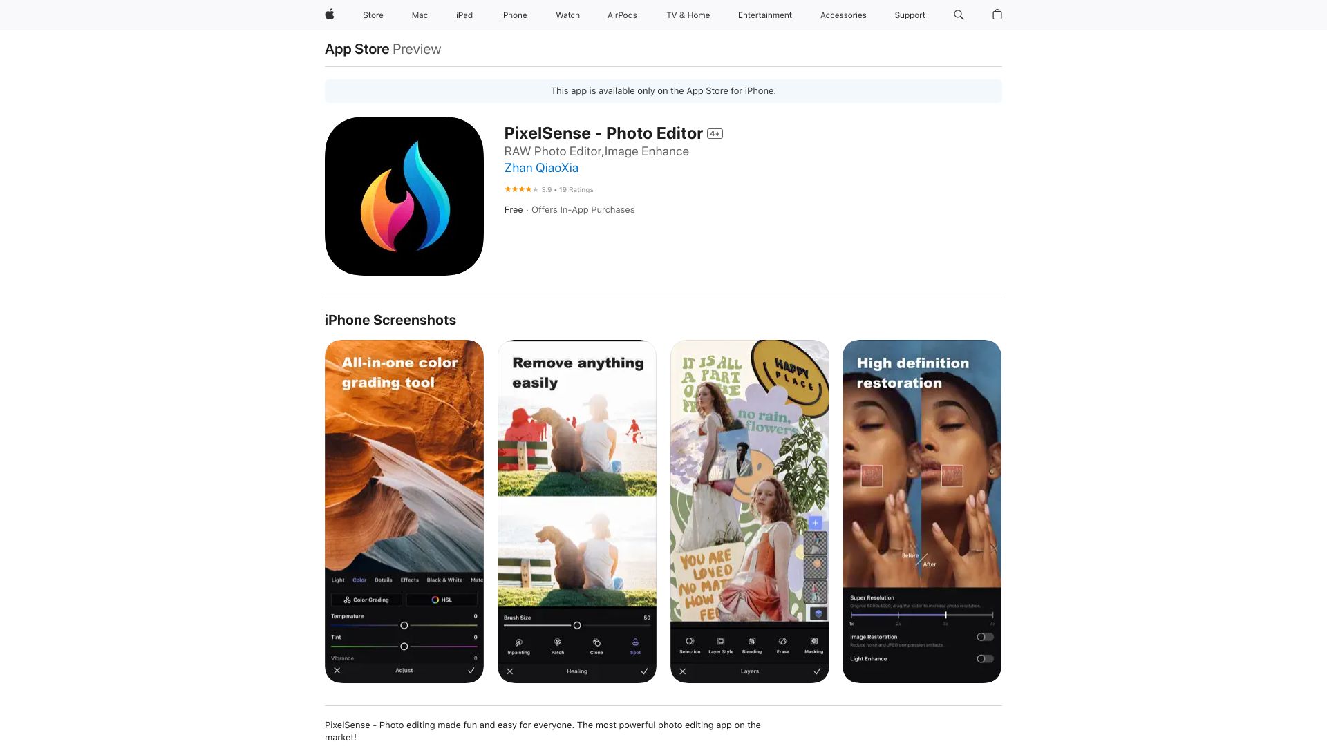 PixelSense – Photo Editor