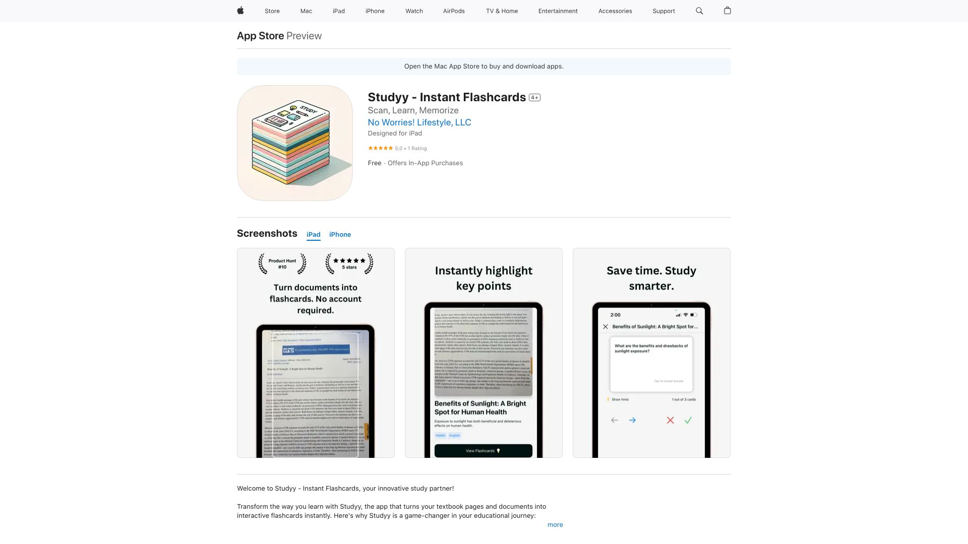 Studyy – Instant Flashcards