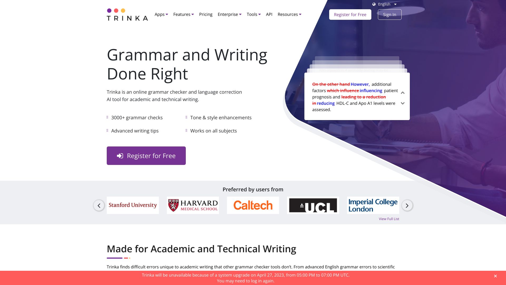 Trinka AI – Grammar Checker Tool