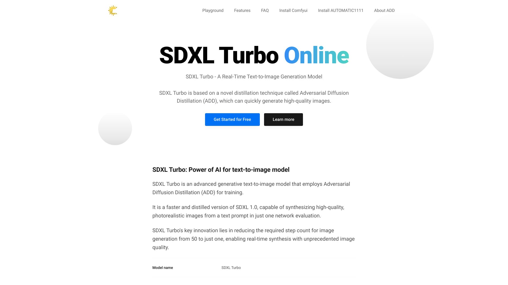 SDXL TURBO ONLINE