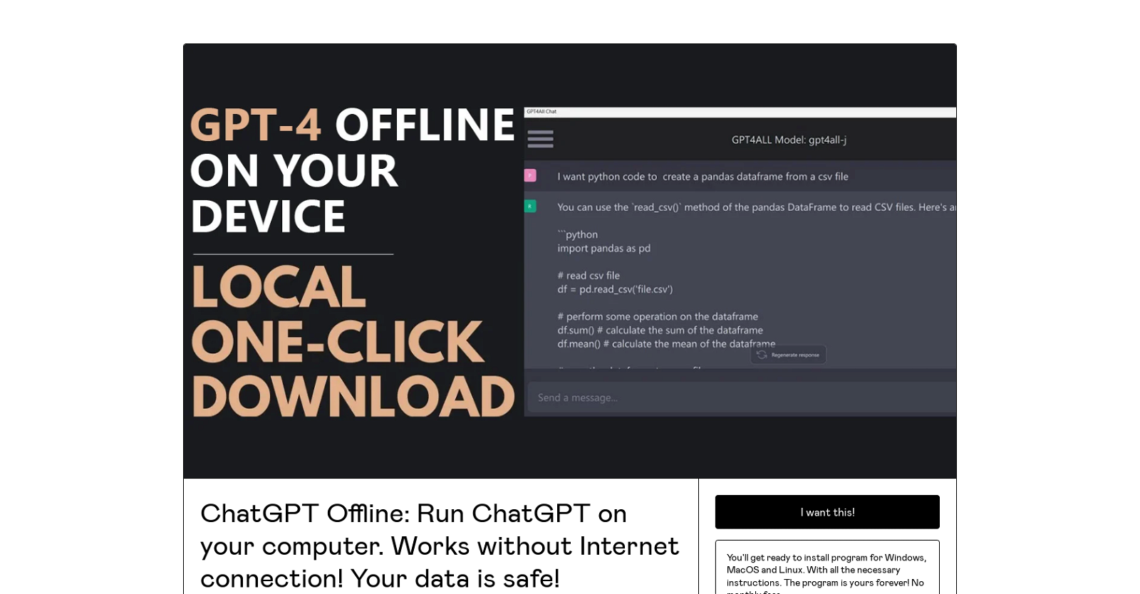 Offline ChatGPT