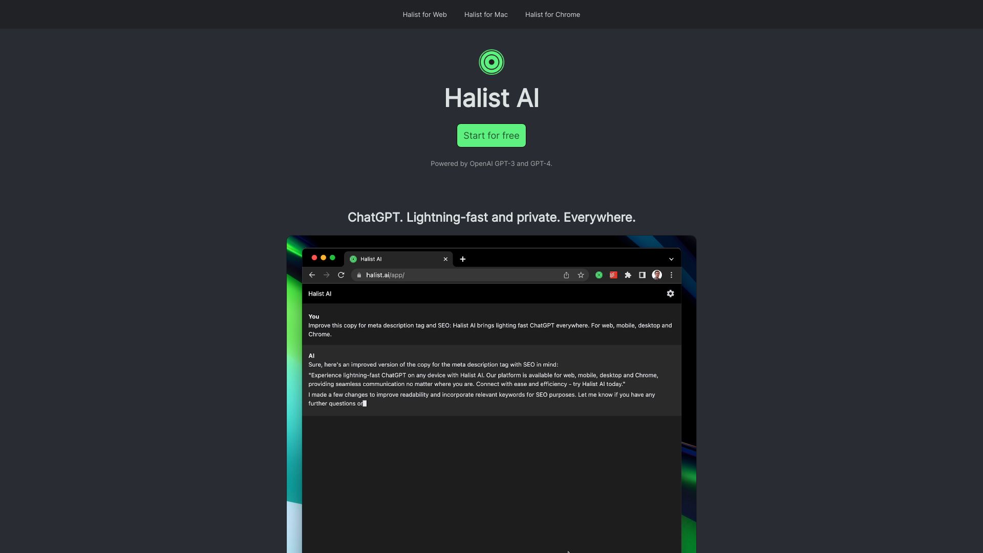 Halist Browser AI