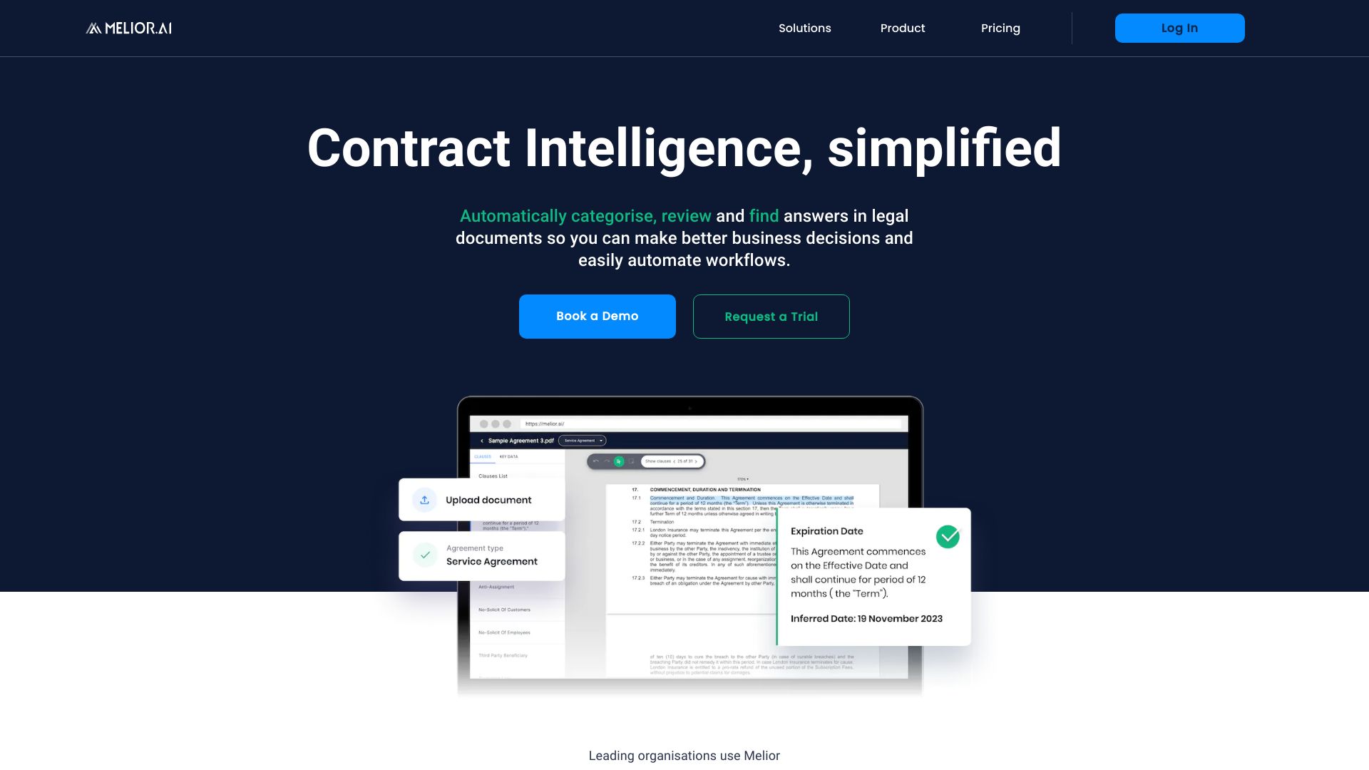 Melior Contract Intelligence AI