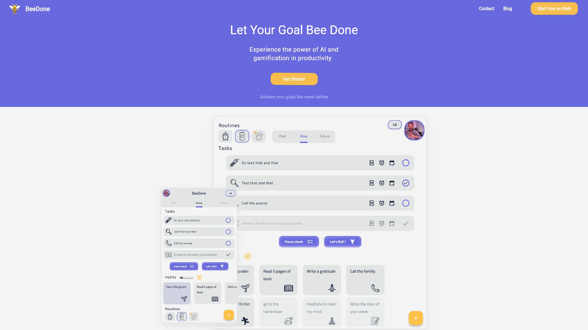 BeeDone – AI Gamified Productivity