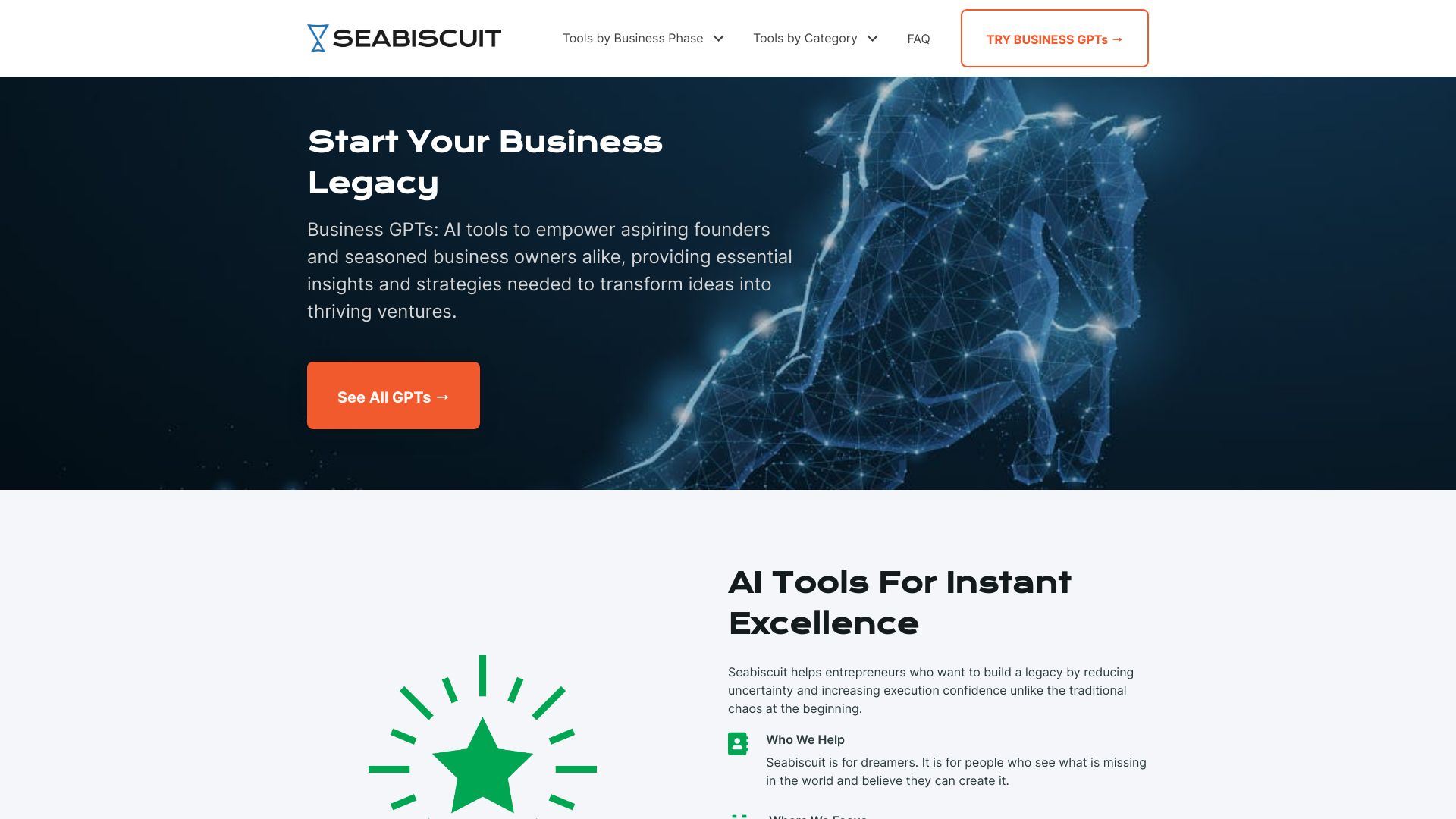 Seabiscuit Business GPTs – Start Your Business Legacy