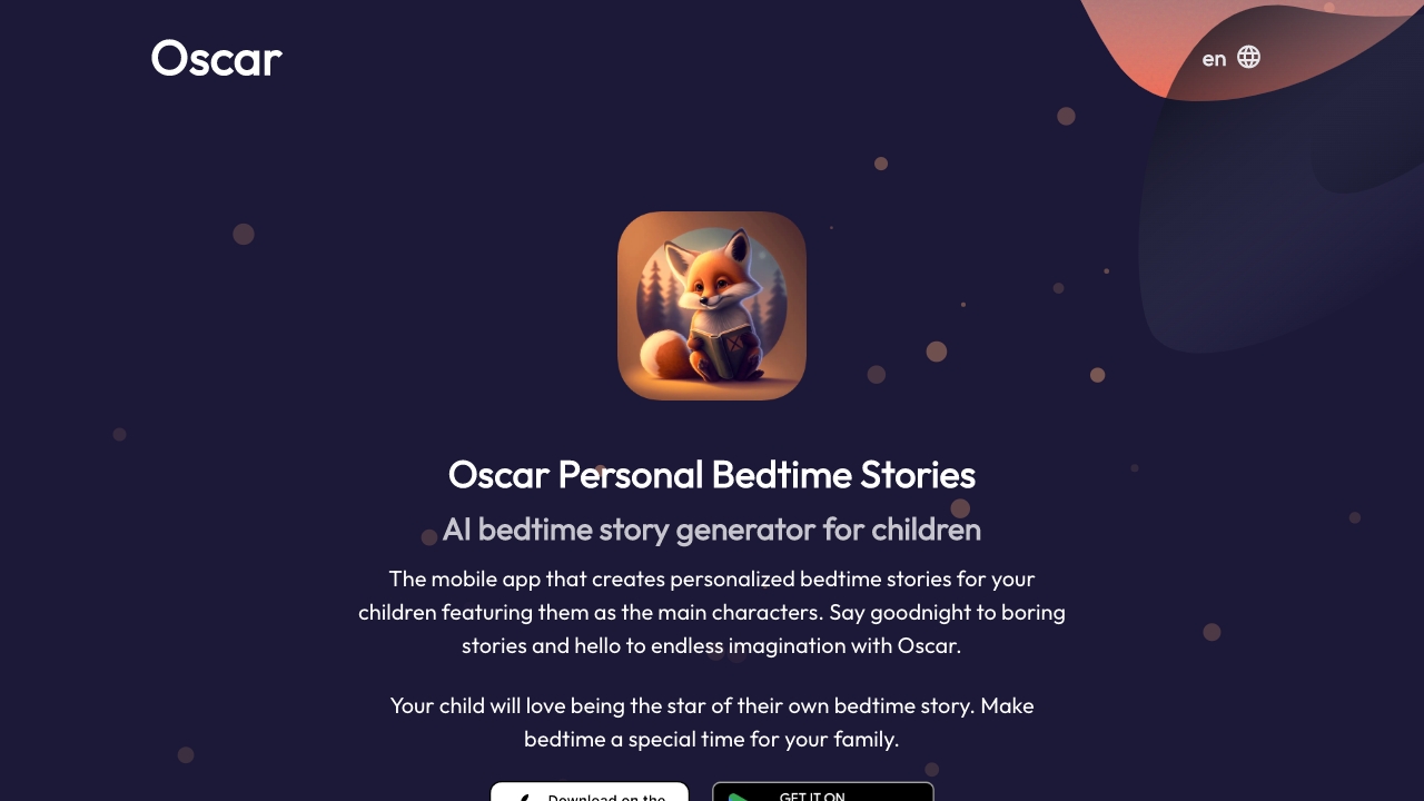 Oscar – bedtime story generator