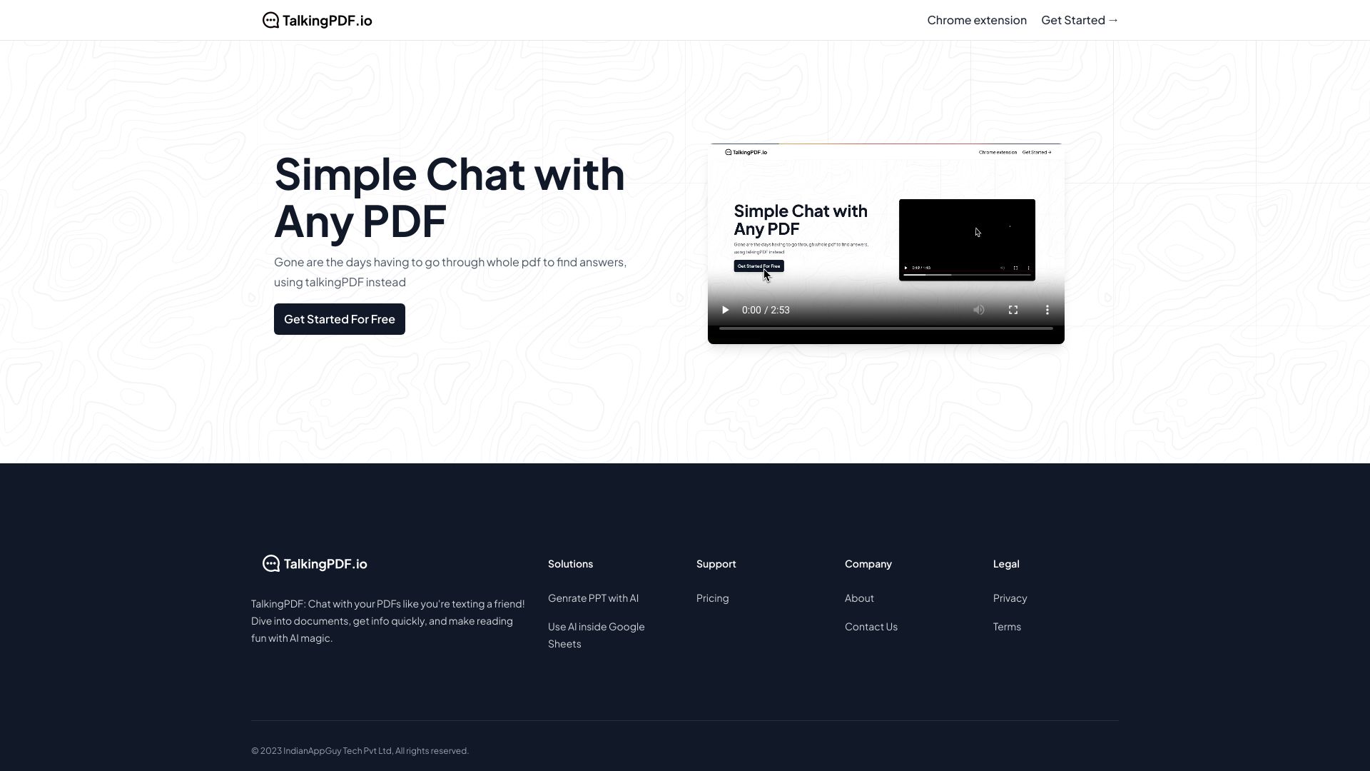 TalkingPdf.io – Chat with any PDF