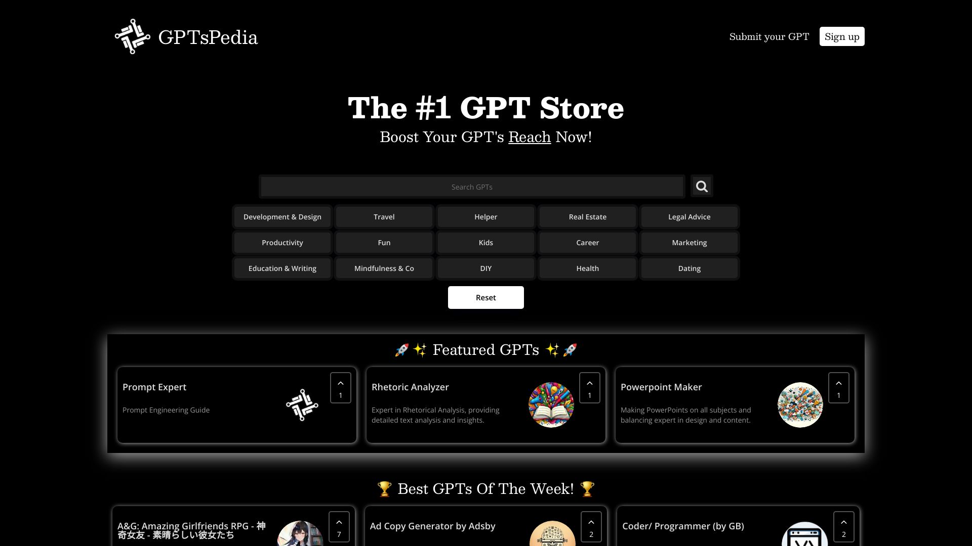 GPTsPedia – The GPTs ProductHunt