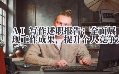 AI写作述职报告：全面展现工作成果，提升个人竞争力